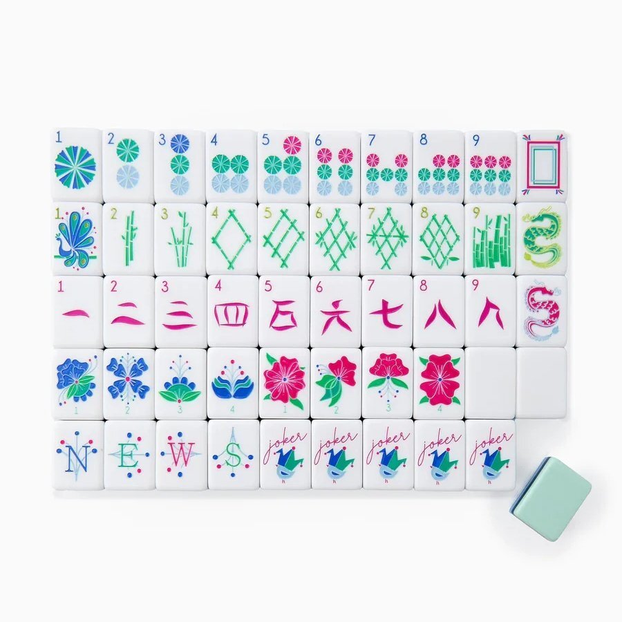 Mint Mahjong Tiles Set