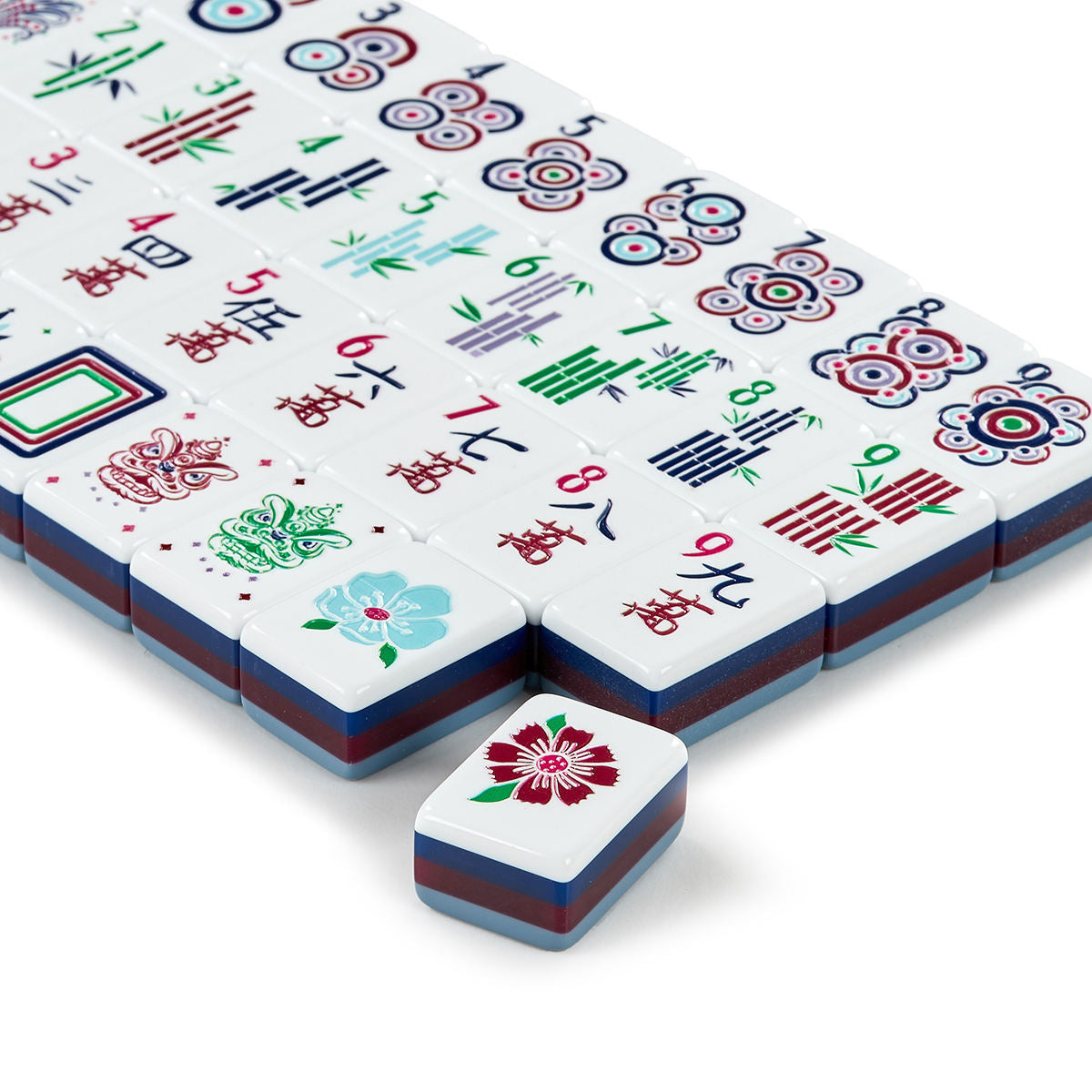Blue Mahjong Tiles Set