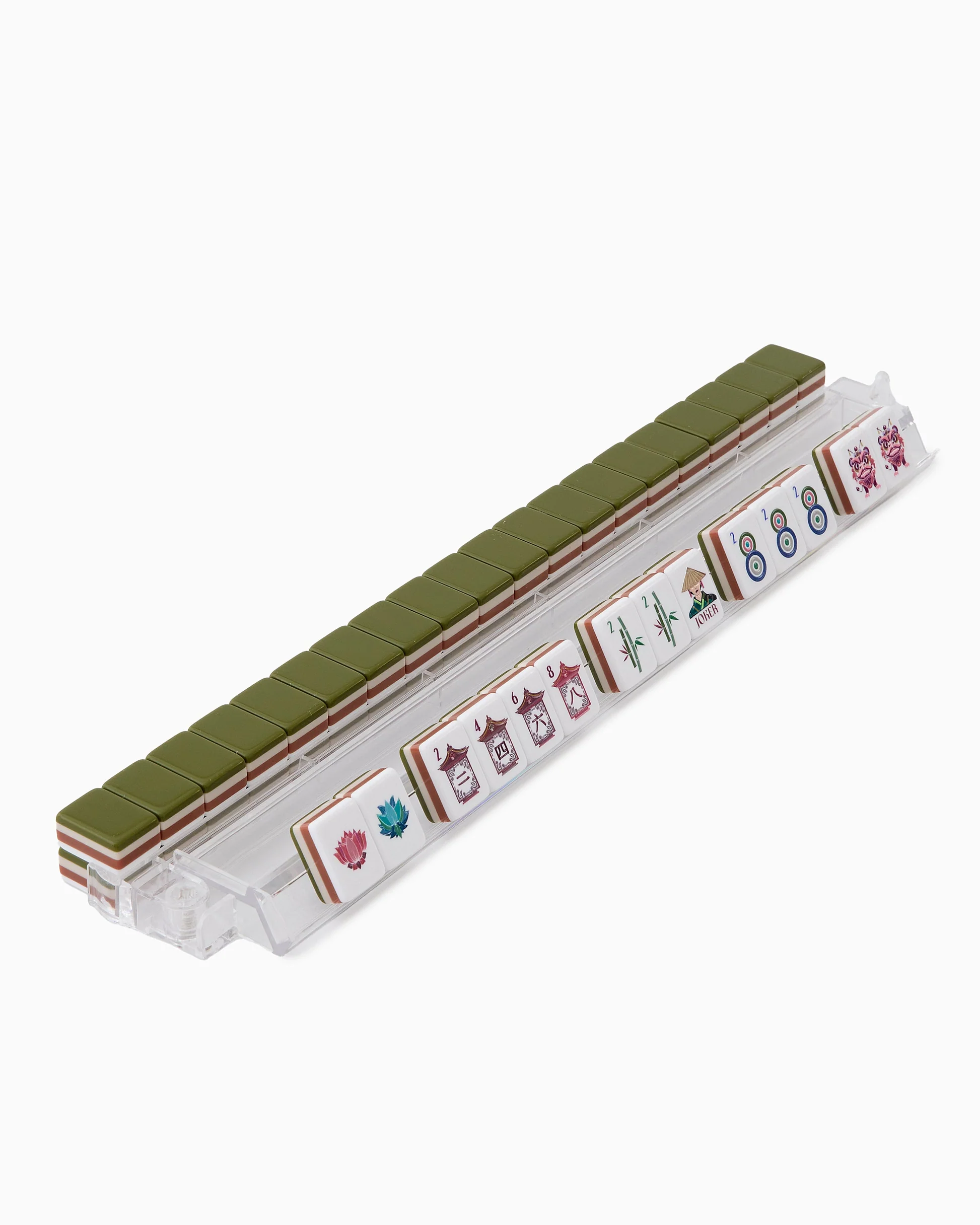 Olive Green Mahjong Tiles Set