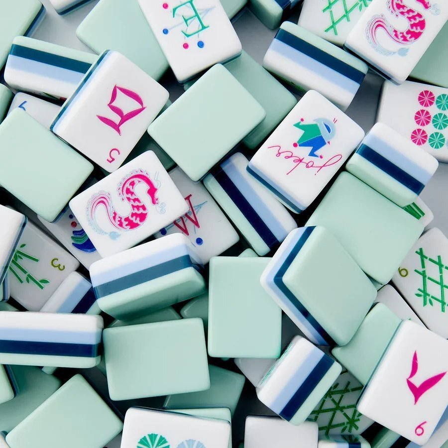 Mint Mahjong Tiles Set